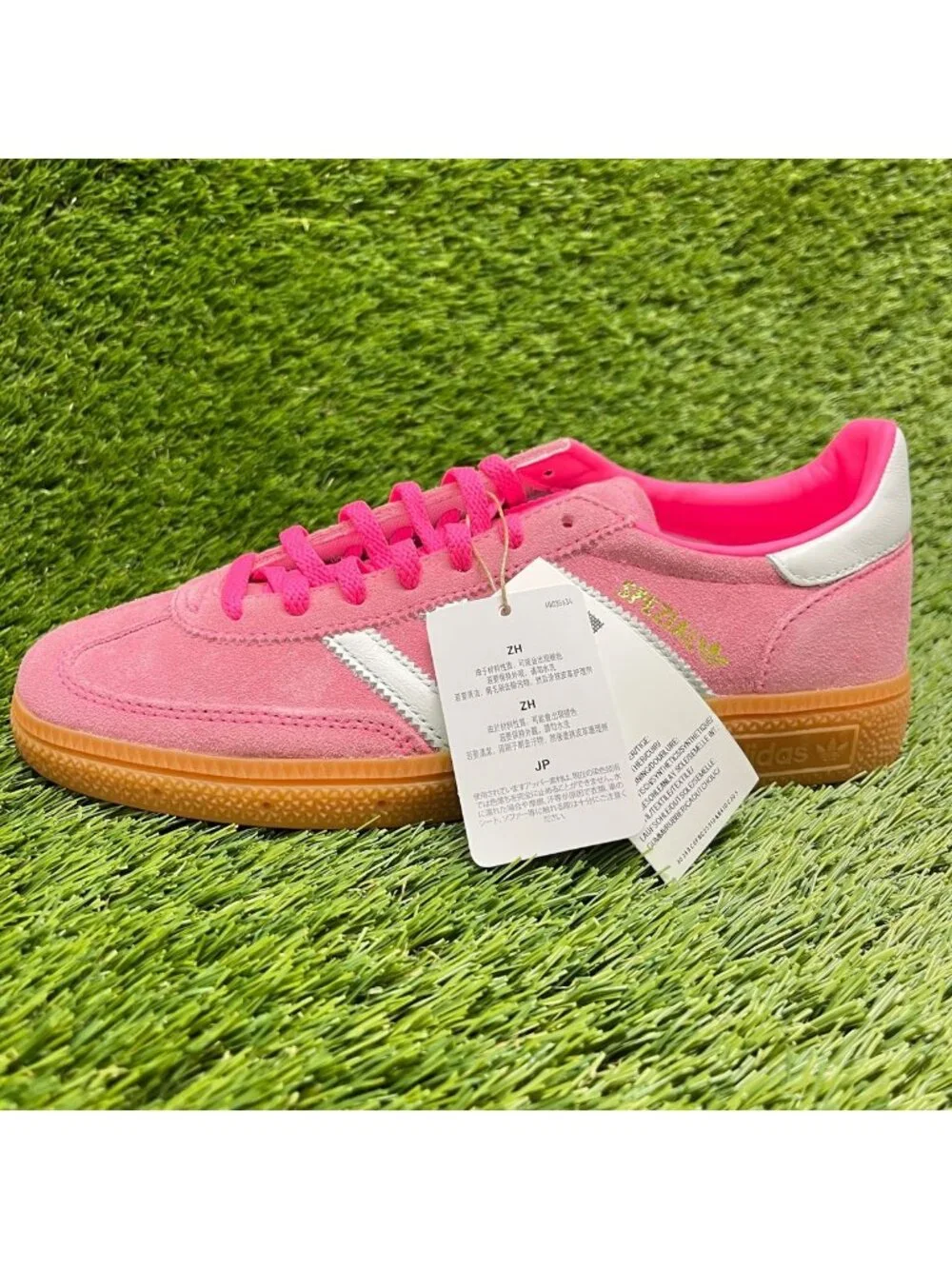 Adidas Handball Spezial Womens Size 6.5 Pink Athletic Lifestyle Shoes Sneakers